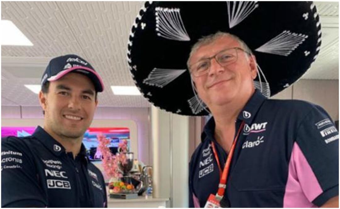 Checo Pérez y Otmar Szafnauer en el paddock de Force India / FOTO: ESPECIAL