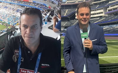 Ignacio 'Fantasma' Suárez y David Faitelson se enfrentaron por la polémica transmisión del TUDN en el América vs Cruz Azul. Foto: Especial