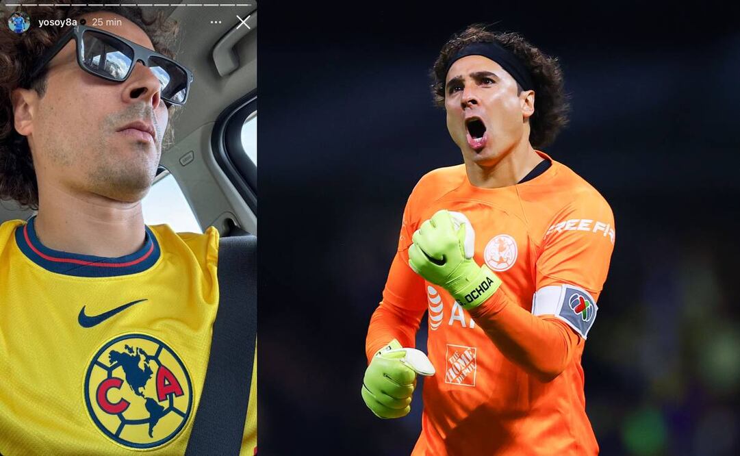 Guillermo Ochoa presumió la nueva playera que usará el América y despertó especulaciones. Foto: Especial