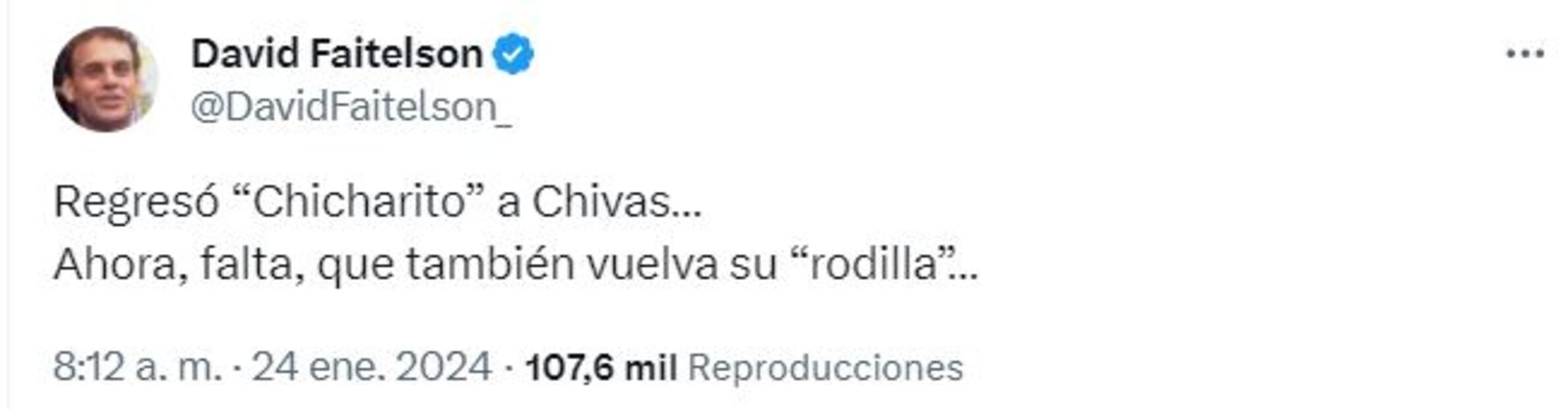 Publicación de David Faitelson - Foto: @DavidFaitelson_ en X