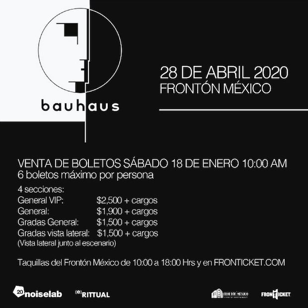 Costos y fecha para los boletos de Bauhaus en México