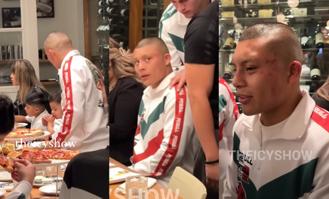 El Pitbull Cruz compró pizza para celebrar con su familia la victoria ante Rolly Romero