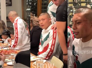 El Pitbull Cruz compró pizza para celebrar con su familia la victoria ante Rolly Romero