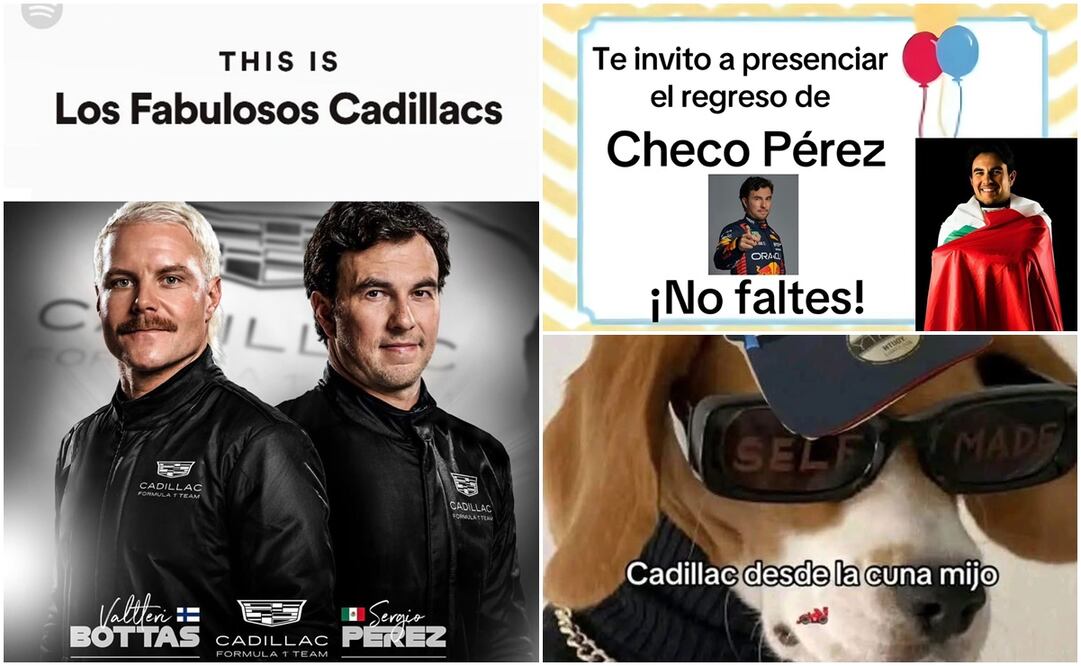 Los mejores MEMES de la llegada de Checo Pérez a Cadillac. Foto: Especial
