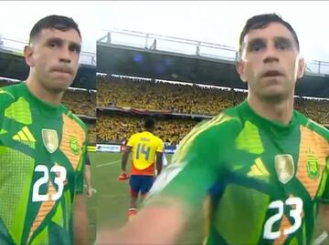 Dibu Martínez agredió a un camarógrafo luego de la derrota de Argentina en Colombia