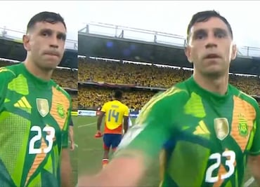Dibu Martínez agredió a un camarógrafo luego de la derrota de Argentina en Colombia