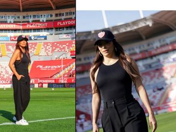 Eva Longoria visita al Necaxa para mostrar su apoyo en el cierre del Apertura 2024 vs Atlas