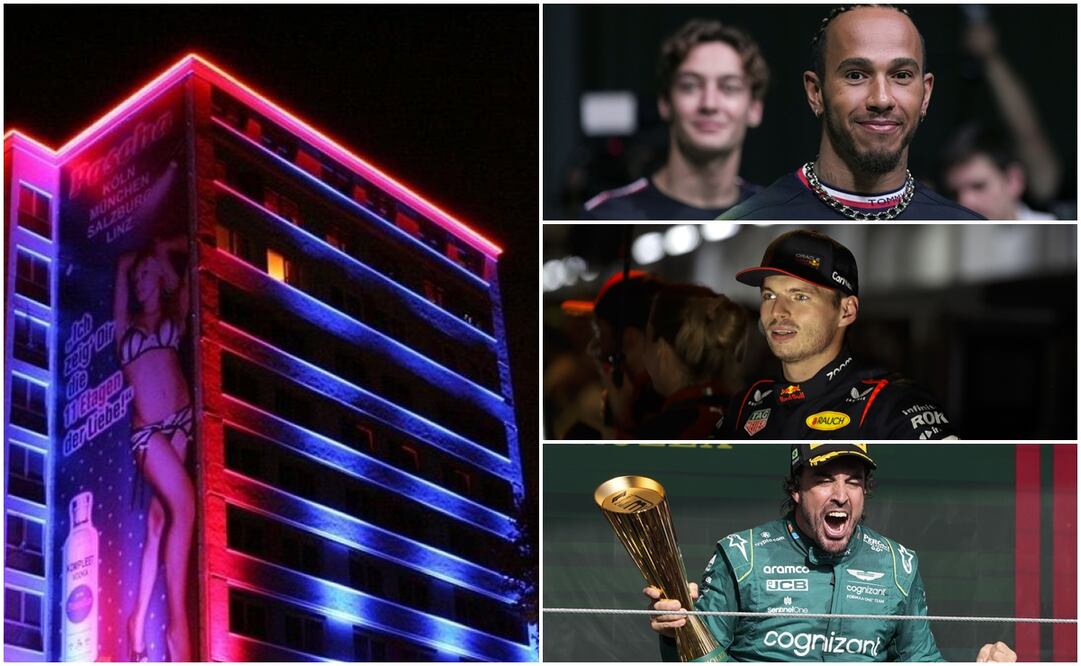 George Russell, Lewis Hamilton, Max Verstappen y Fernando Alonso / FOTOS: AP