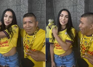 Sabrina Enciso es criticada por quitarle la mano a un aficionado del América