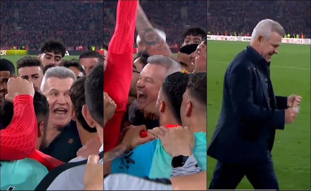 La emotiva forma de Javier Aguirre para alentar a sus jugadores. FOTOS: Capturas