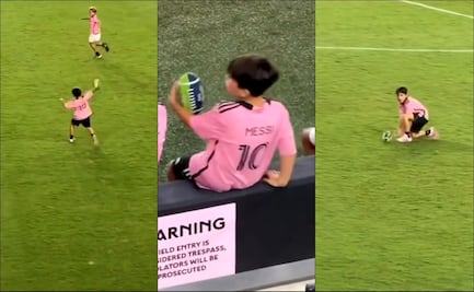 ¿Llega a la NFL? Mateo Messi demostró sus habilidades con un balón de futbol americano