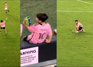 ¿Llega a la NFL? Mateo Messi demostró sus habilidades con un balón de futbol americano