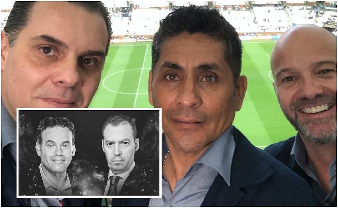 Martinoli, Campos y Luis García en el Mundial y Faitelson-Marín en boceto de Televisa / FOTOS: Instagram @cmartinolimx y Televisa