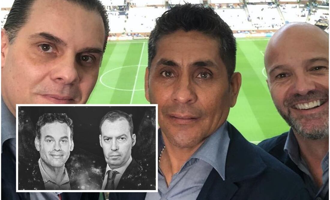 Martinoli, Campos y Luis García en el Mundial y Faitelson-Marín en boceto de Televisa / FOTOS: Instagram @cmartinolimx y Televisa
