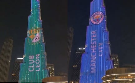 Edificio de Arabia Saudita se ilumina con los colores del León y Manchester City