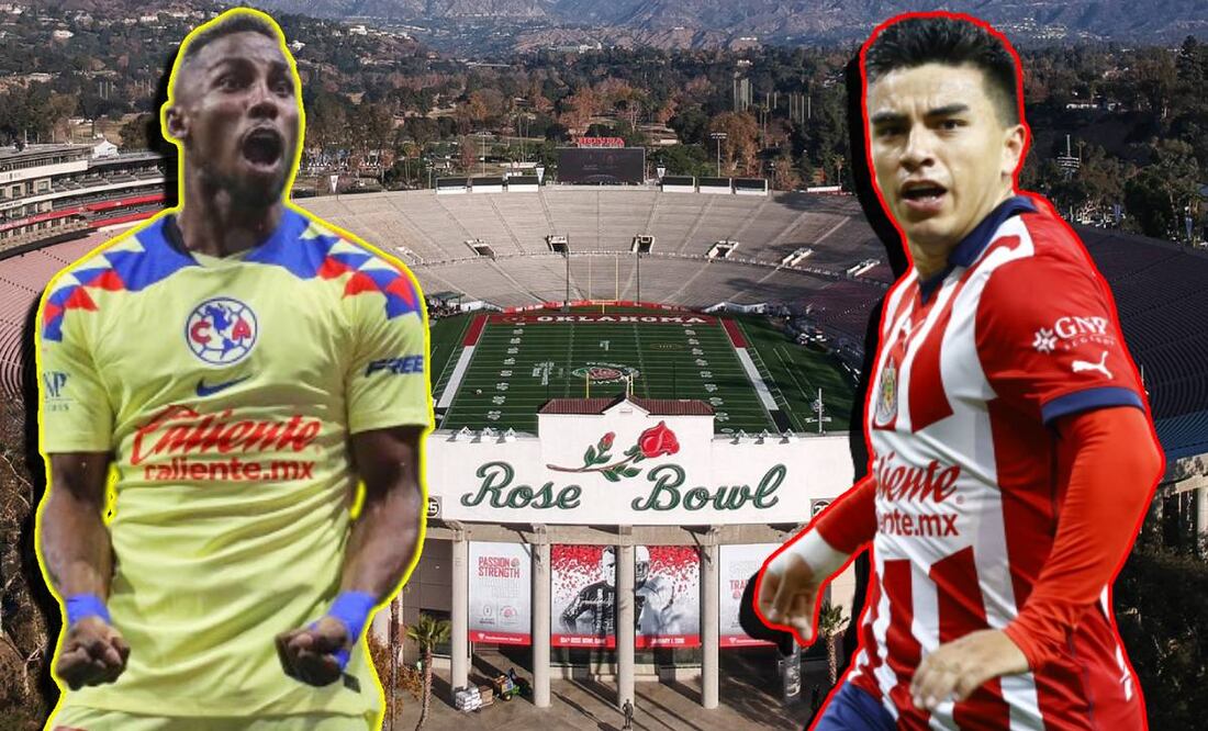 Chivas y América se miden esta tarde en el Rose Bowl de Pasadena. Fotos: Imago7 / @RoseBowlStadium