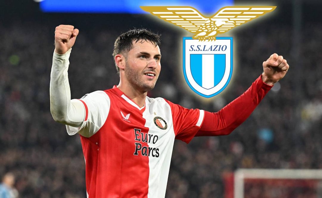 Santiago Giménez debutó en Champions con un doblete ante la Lazio - AFP