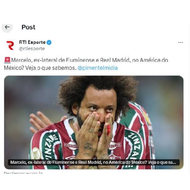Desde Brasil aseguran que América está buscando el fichaje de Marcelo. Foto: Especial