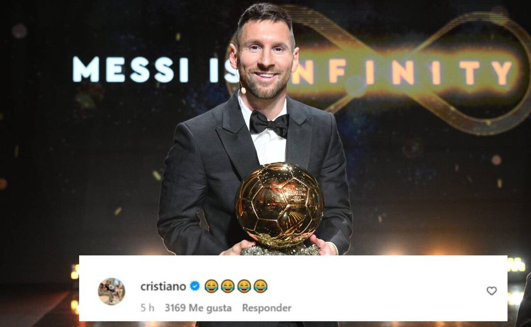 Cristiano Ronaldo reaccionó con emojis riendo al reconocimiento del Balón de Oro para Messi. Foto: @ballondor