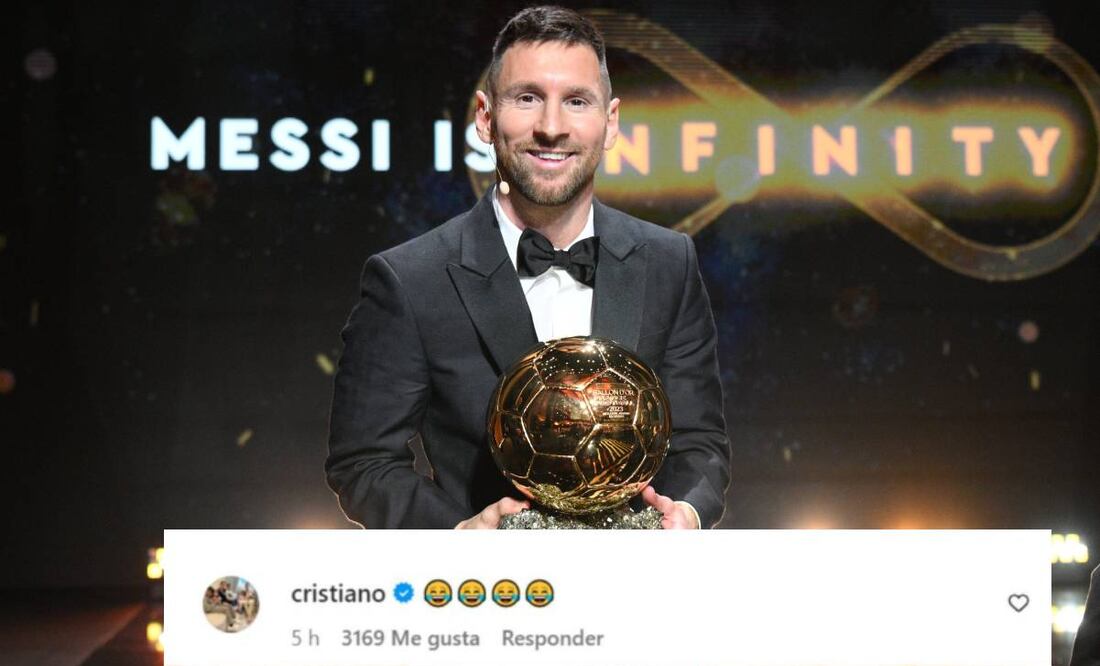 Cristiano Ronaldo reaccionó con emojis riendo al reconocimiento del Balón de Oro para Messi. Foto: @ballondor