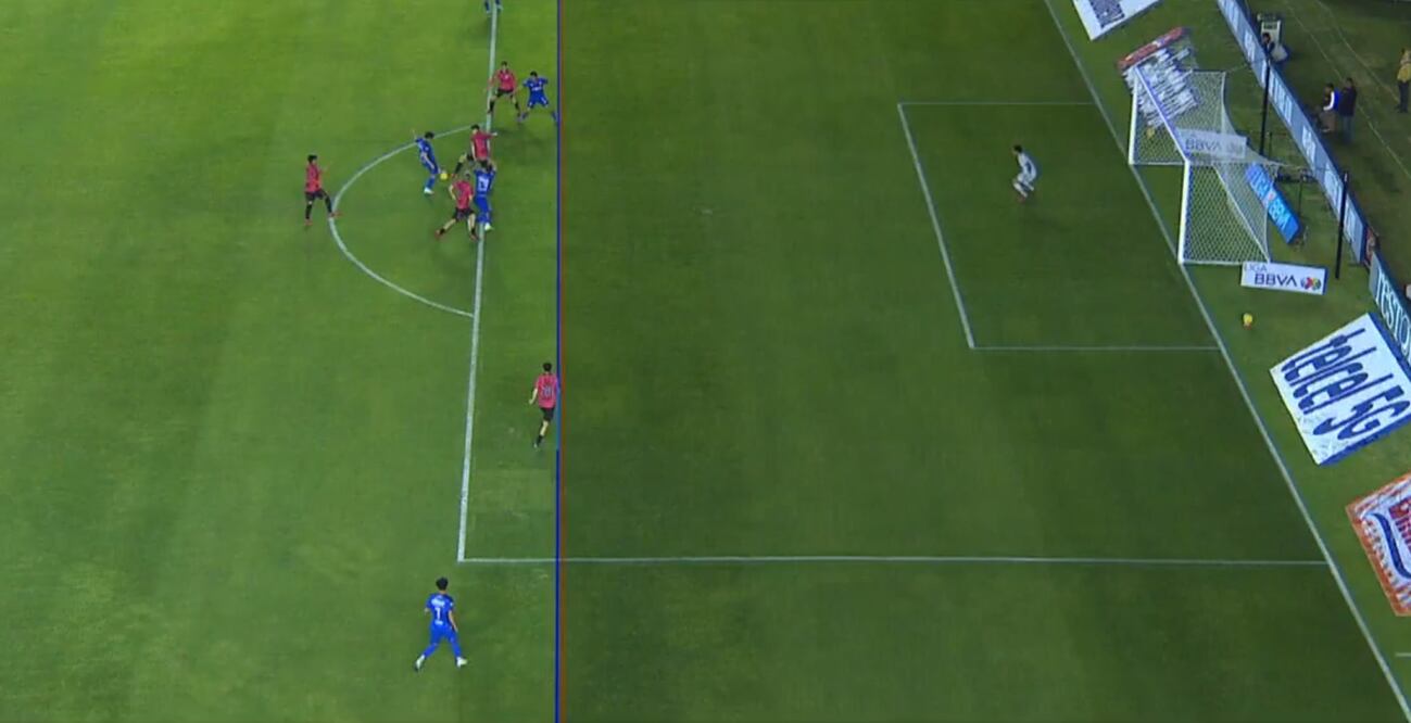 Fuera de juego marcado a Ángel Sepúlveda / FOTO: Captura