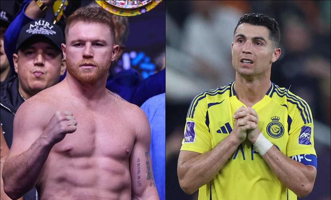 Saúl Álvarez y Cristiano Ronaldo. FOTOS: AFP