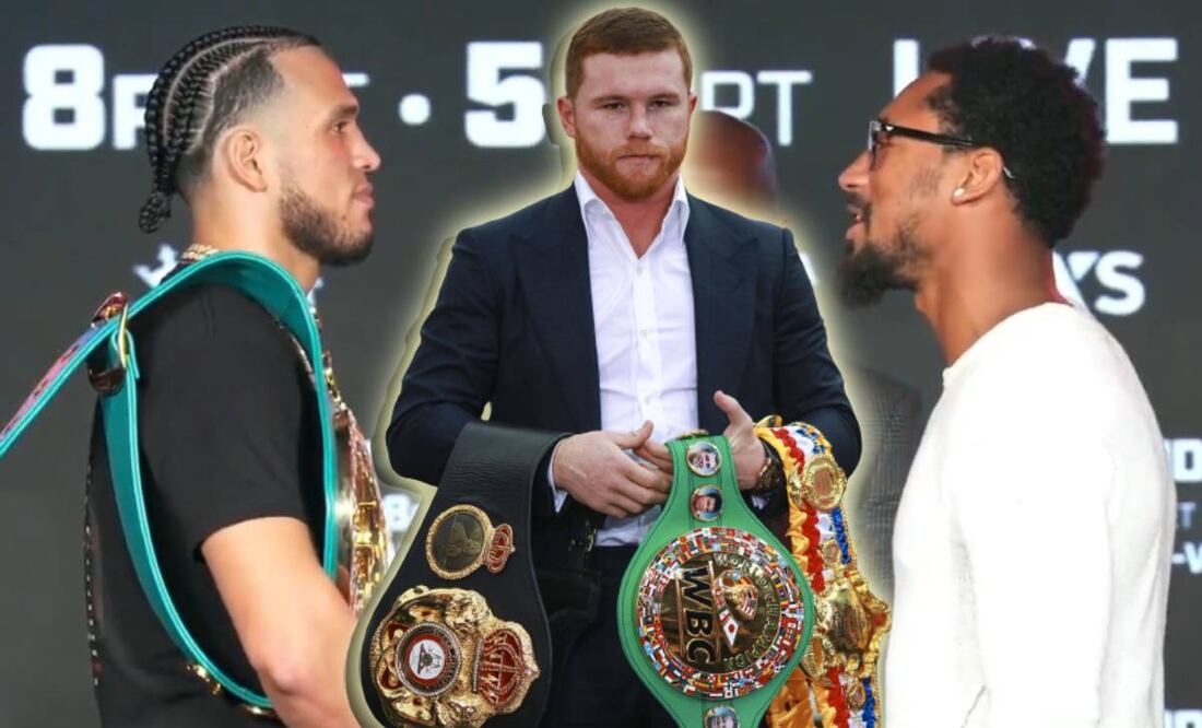 Benavidez y Andrade hicieron menos los títulos del Canelo Álvarez. Fotos: Imago7 / Especial