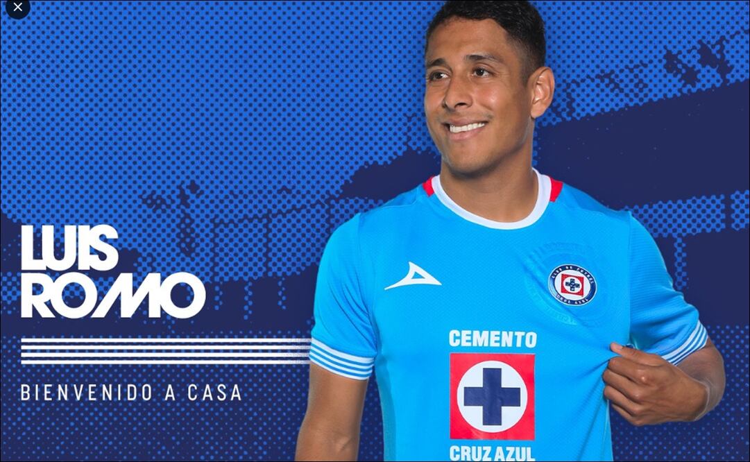 Así dio la bienvenida el Cruz Azul a Luis Romo como su nuevo refuerzo. FOTO: @CruzAzul
