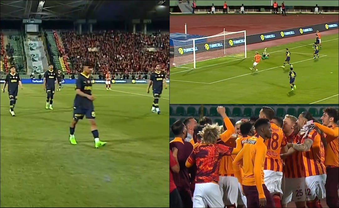 Galatasaray se convirtió en campeón de la Supercopa de Turquía tras abandono del Fenerbahce. FOTOS: Capturas