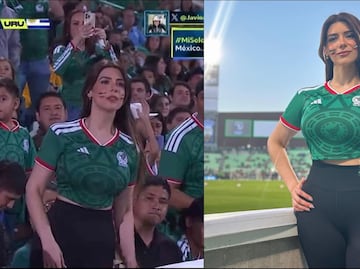 Aficionada del Santos que se hizo viral en el México vs Uruguay robó reflector al Tricolor