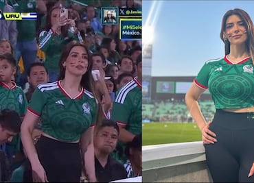 Aficionada del Santos que se hizo viral en el México vs Uruguay robó reflector al Tricolor