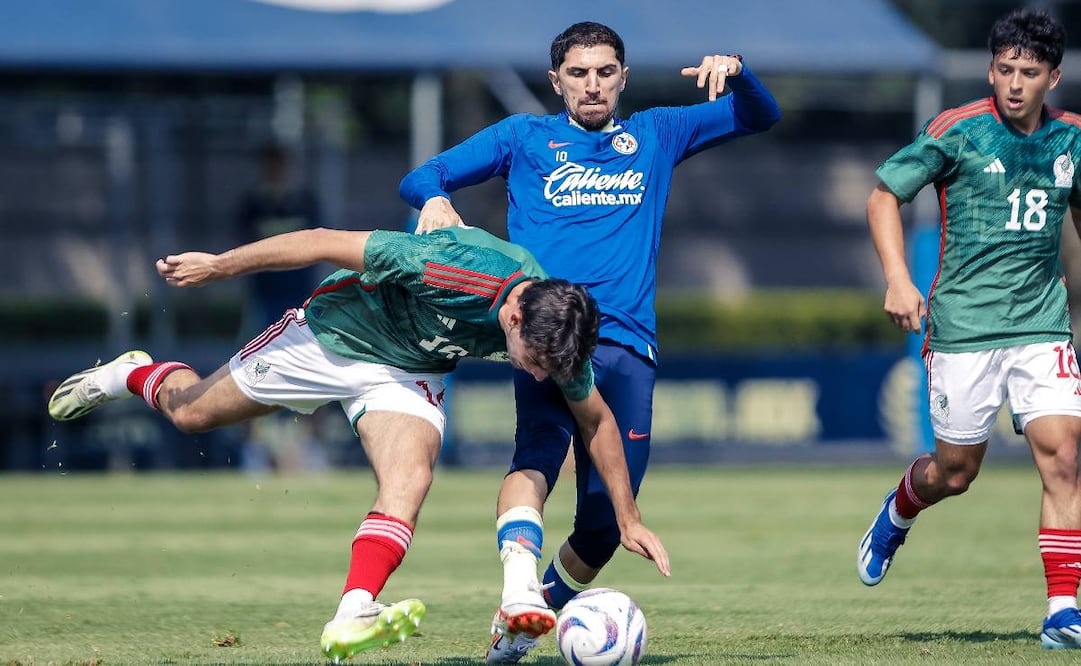 Diego Valdés jugó en un partido amistoso ante la Selección mexicana Sub 23. Foto: Club América