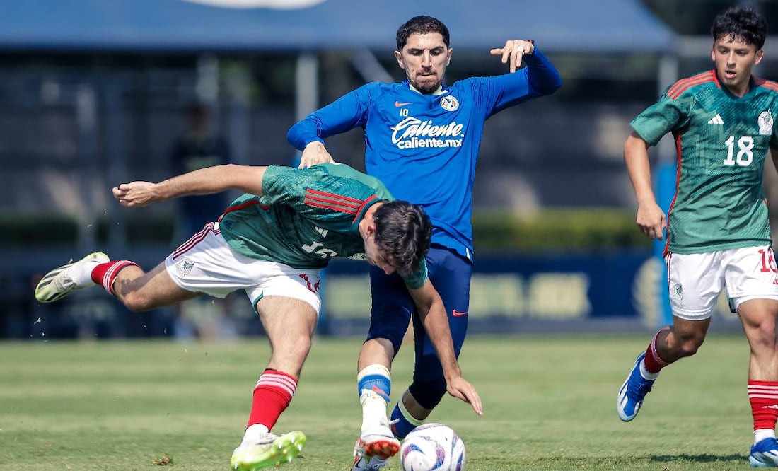 Diego Valdés jugó en un partido amistoso ante la Selección mexicana Sub 23. Foto: Club América