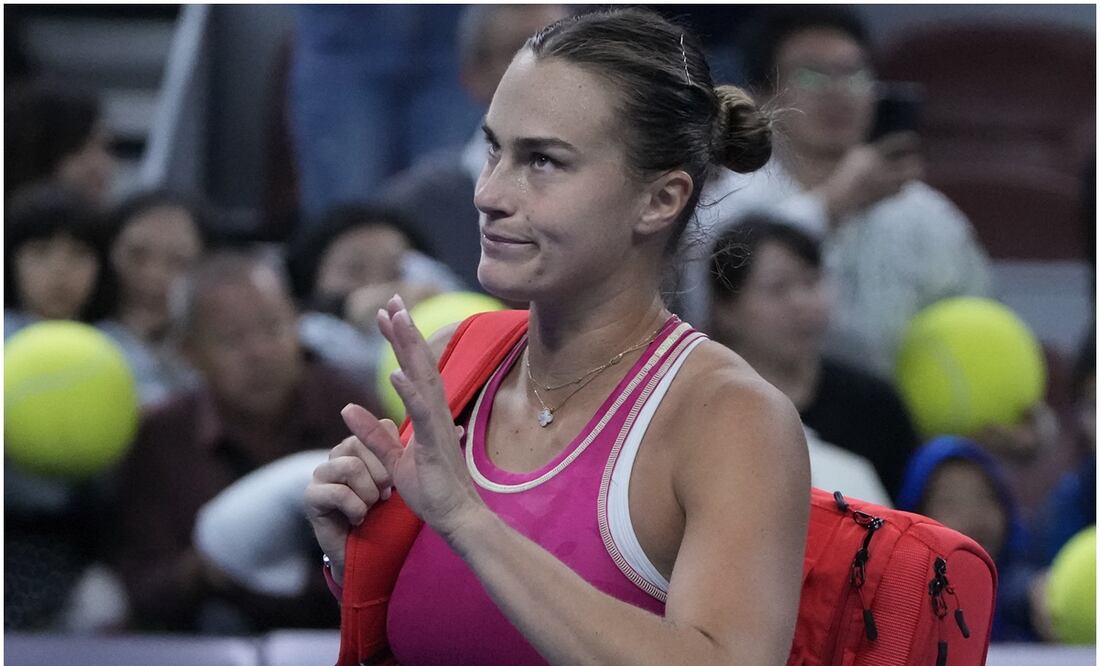 Aryna Sabalenka enojada en el US Open / FOTO: AP