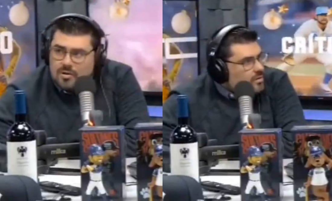 El comentarista regio no podía creer que le mentaron la madre en pleno programa. Foto: Especial