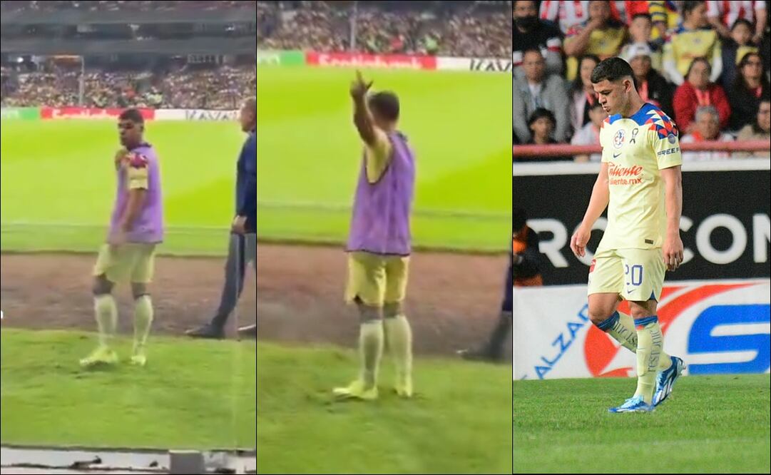 Richard Sánchez enseña el dedo medio a un aficionado de Pachuca. FOTOS: Capturas / Imago7