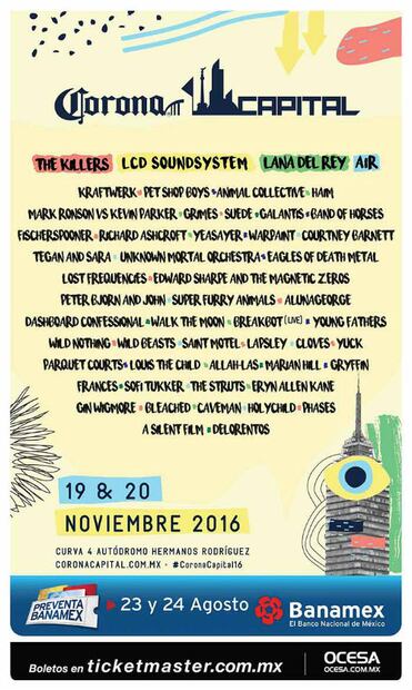Los 10 carteles de los 10 años del Corona Capital 