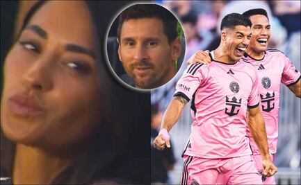 ¿Qué pasó ahí? Antonela Roccuzzo 'da beso' a Luis Suárez en presencia de Lionel Messi