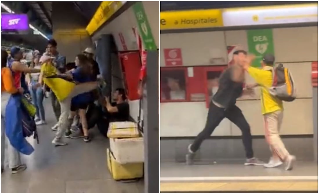 Aficionados de Boca Juniors y River Plate protagonizaron una riña en el Metro de Buenos Aires - Especial