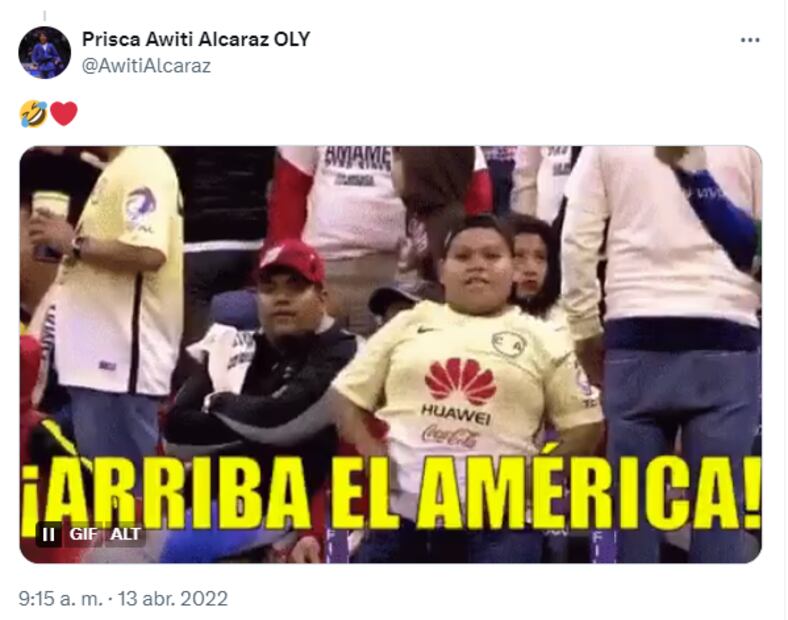 Hace dos años Prisca Awiti mostró en sus redes sociales que es seguidora del América. Foto: Especial