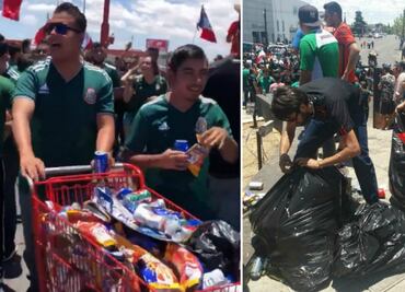 ¡Sí se puede! Aficionados limpian las calles tras los festejos por el triunfo de México