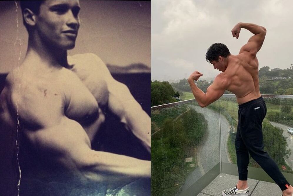 El hijo de Schwarzenegger no siempre fue tan musculoso, pero poco a poco ha moldeado su físico para parecerse a su padre. (Foto: Instagram @schwarzenegger/ @projoe2)