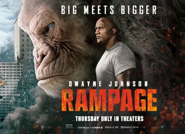 'La Roca' salva al mundo de nuevo en la cinta “Rampage: Devastación”