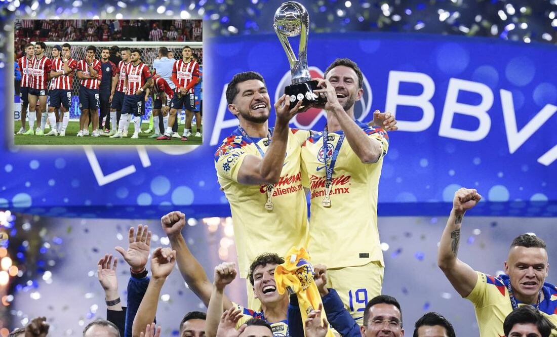 América le recordó su título 14 de Liga a Chivas con indirecta por el 14 de febrero. Foto: Imago7