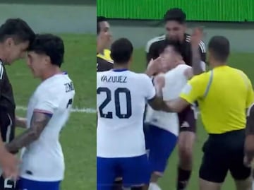 Edson Álvarez atacó por la espalda a Alejandro Zendejas con un tremendo jalón de cuello