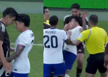 Edson Álvarez atacó por la espalda a Alejandro Zendejas con un tremendo jalón de cuello