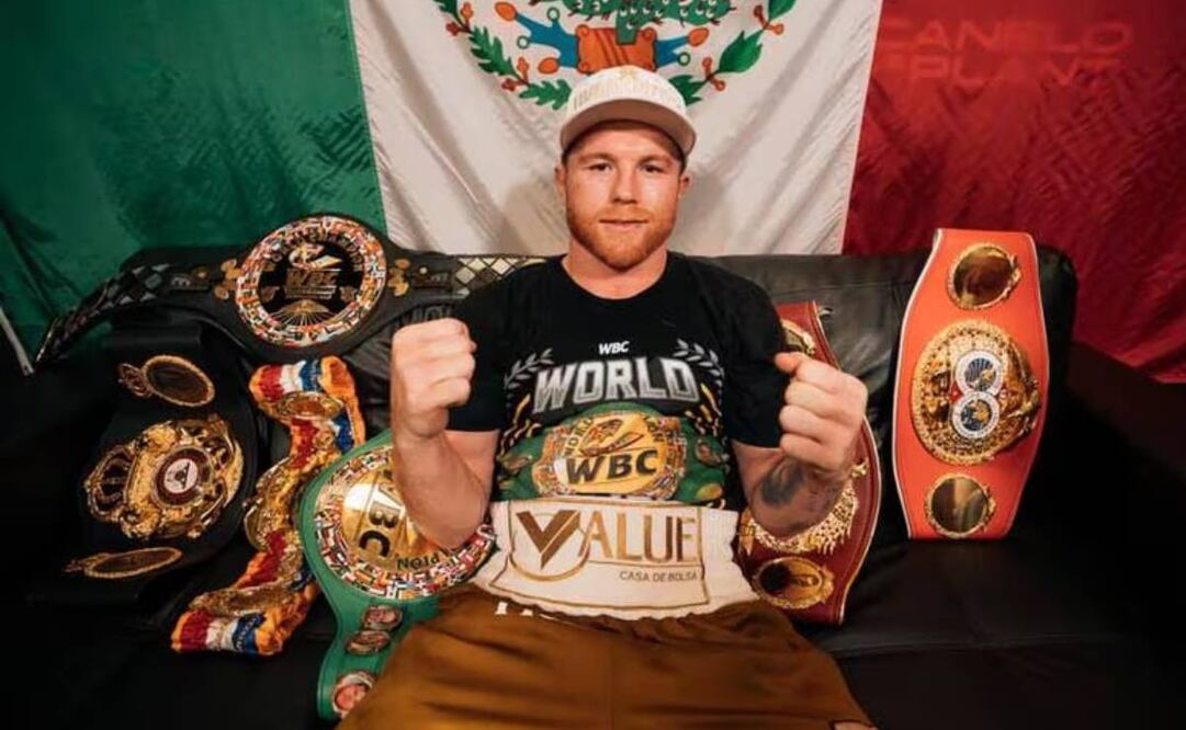 Canelo unificó el título supermediano de la AMB, CMB, OMB y FIB. Foto: Especial