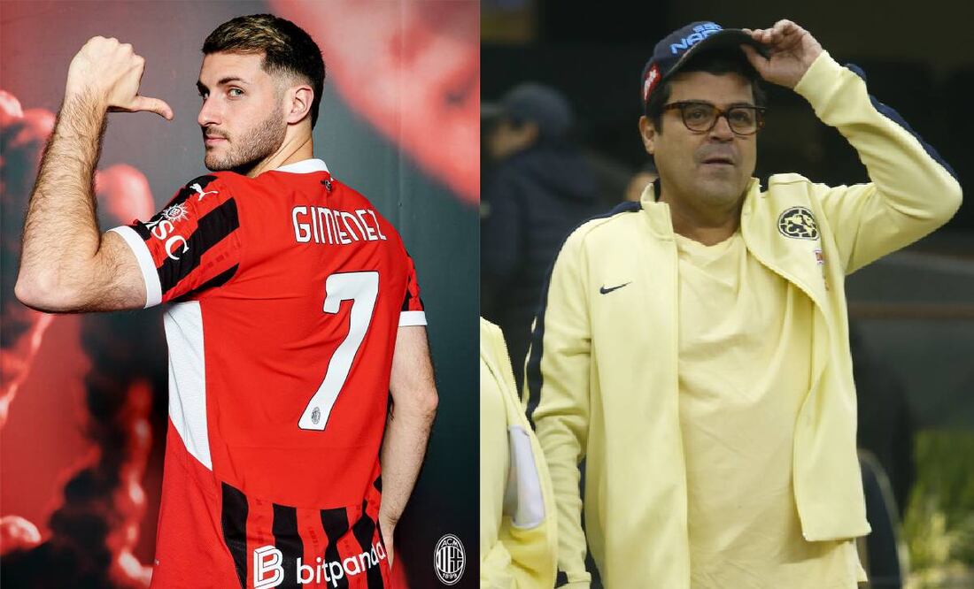 Santiago Giménez fue presentado con el Milan y el Burro Van Rankin señaló que mejor hubieran fichado a Raúl Jiménez. Foto: Especial
