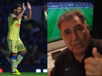 Carlos Reinoso felicitó al atacante del América, Henry Martín, tras igualar su récord de anotaciones