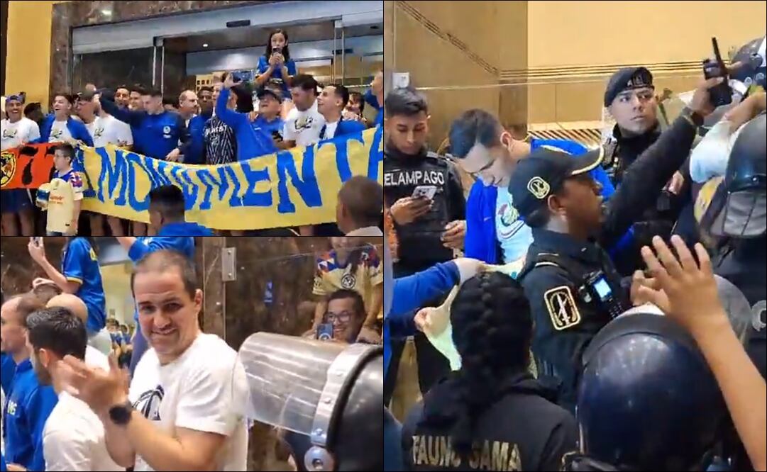 Los seguidores azulcremas realizaron cánticos para alentar a sus ídolos. FOTOS: Capturas